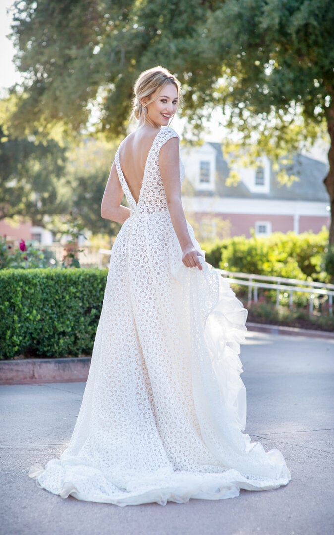 White Lace Cape Dress